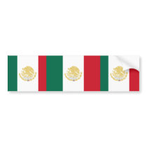 Mexico With Golden And Silver Arms, Mexico Bumper Sticker
