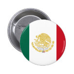 Mexico With Golden And Silver Arms, Mexico Pinback Button
