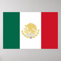 Mexico With Golden And Silver Arms, Mexico Posters