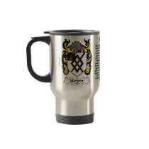 Meyer Family Coat of Arms on a Travel Mug by NemethArt Meyer Family Coat of Arms on a Travel Mug