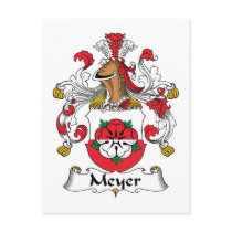 Meyer Family Crest postcards by coatsofarms Meyer Family Crest postcards