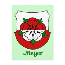 Meyer Family Shield Postcard by NameShack Meyer Family Shield Postcard
