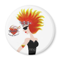 MFH2 - Flaming Hair & Tiara Magnet by MothersFromHell2 MFH2 - Flaming Hair & Tiara Magnet