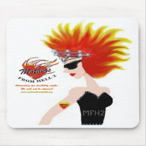 MFH2 - Flaming Hair & Tiara Mousepad by MothersFromHell2 MFH2 - Flaming Hair & Tiara Mousepad