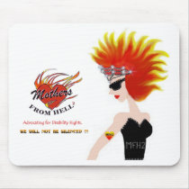 MFH2 - Flaming Hair & Tiara Mousepad by MothersFromHell2 MFH2 - Flaming Hair & Tiara Mousepad