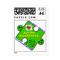 MFH2 POSTAGE - LargeGreenPuzzlePieceBorderWords postage