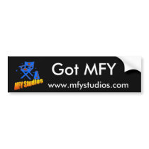 MFY Studios Bumper Sticker bumper stickers by mfystudios MFY Studios Bumper Sticker bumper stickers