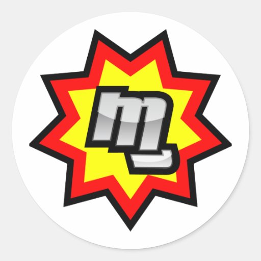 MG Symbol Round Stickers