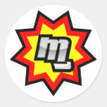 MG Symbol Round Stickers