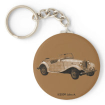 MG TD Mark II Roadster Keychain
