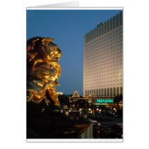 MGM Lion over looking the Las Vegas Strip Greeting Card