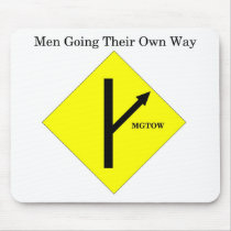 MGTOW Mousepad-White Blackground