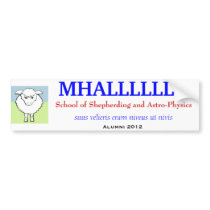 MHALLLLLLU Bumper Sticker bumper stickers