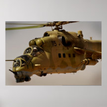 Mi-35 Hind helicopter gatling gun Print