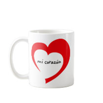 Mi Corazon II mug (red flat) mugs