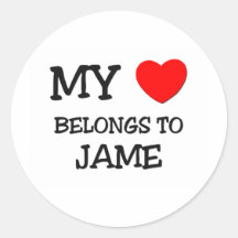 Mi corazón pertenece a Jame Etiquetas