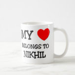 Mi corazón pertenece a Nikhil Taza De Café