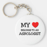 Mi corazón pertenece a un AGROLOGIST Llavero Personalizado