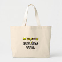 Mi hija es rey Cool del sofá Bolsa Lienzo