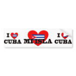 Mi Isla I Love Cuba Bumper Sticker