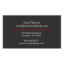 Mi mind and body business cards