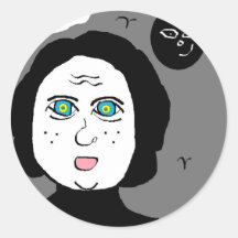 Mi Mona Lisa Etiqueta Redonda