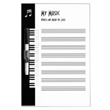 Mi música - tablero improvisado de la música de lo pizarras blancas de calidad