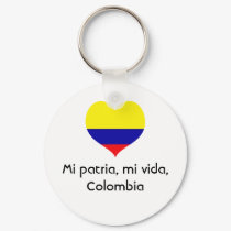 Mi patria, mi vida, Colombia key chain keychains