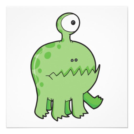 mi verde del monstruo de los cyclops del mascota anuncio personalizado