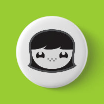 mia, boo & friends button by irenestrange mia, boo & friends button