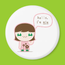 mia, boo & friends magnet by irenestrange mia, boo & friends magnet