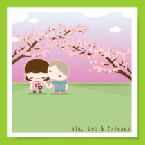 mia, boo & friends poster posters by irenestrange mia, boo & friends poster posters