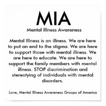 MIA, Mental Illness Awareness, Mental Illness i... posters by MIA_MentalIllness MIA, Mental Illness Awareness, Mental Illness i... posters