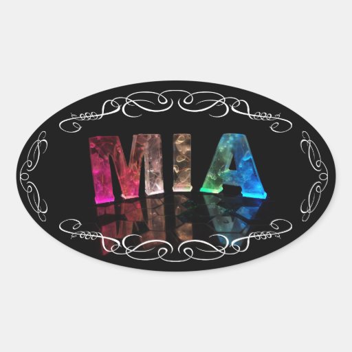 Mia - The Name Mia in 3D Lights (Photograph) Sticker | Zazzle