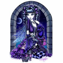 "Mia" Twilight Moon Fairy & Kitty Photo Sculpture photo sculptures