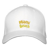 Miami Beach Embroidered Hat embroidered hats by imperfectiomism Miami Beach Embroidered Hat embroidered hats