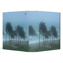 Miami Beach, Florida, hurricane winds lashing 3 Ring Binder