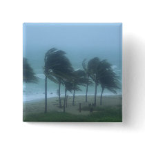 Miami Beach, Florida, hurricane winds lashing Pinback Buttons