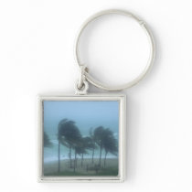 Miami Beach, Florida, hurricane winds lashing Keychain