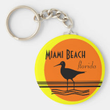 Miami Beach-Sunset Souvenir Key Chains