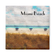 Miami Beach Umbrellas magnets