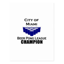 Miami Beer POng Champion Post Card