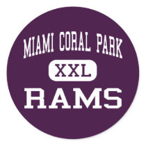 Miami Coral Park - Rams - High - Miami Florida stickers by customteamsportswear Miami Coral Park - Rams - High - Miami Florida stickers