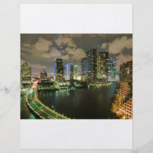 Miami en la noche tarjetas informativas