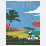 Miami, FL Fleece Blanket