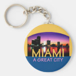 Miami Florida A Great City Keychain