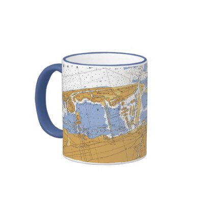 Miami, Florida Biscayne Bay Nautical Chart Mug by sailorpatp