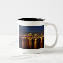 Miami Florida Skyline at Night Mug