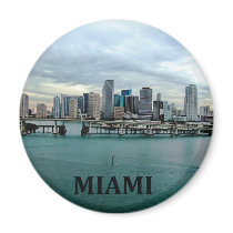 Miami Florida Skyline Refrigerator Magnet