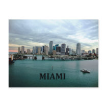 Miami Florida Skyline Postcards